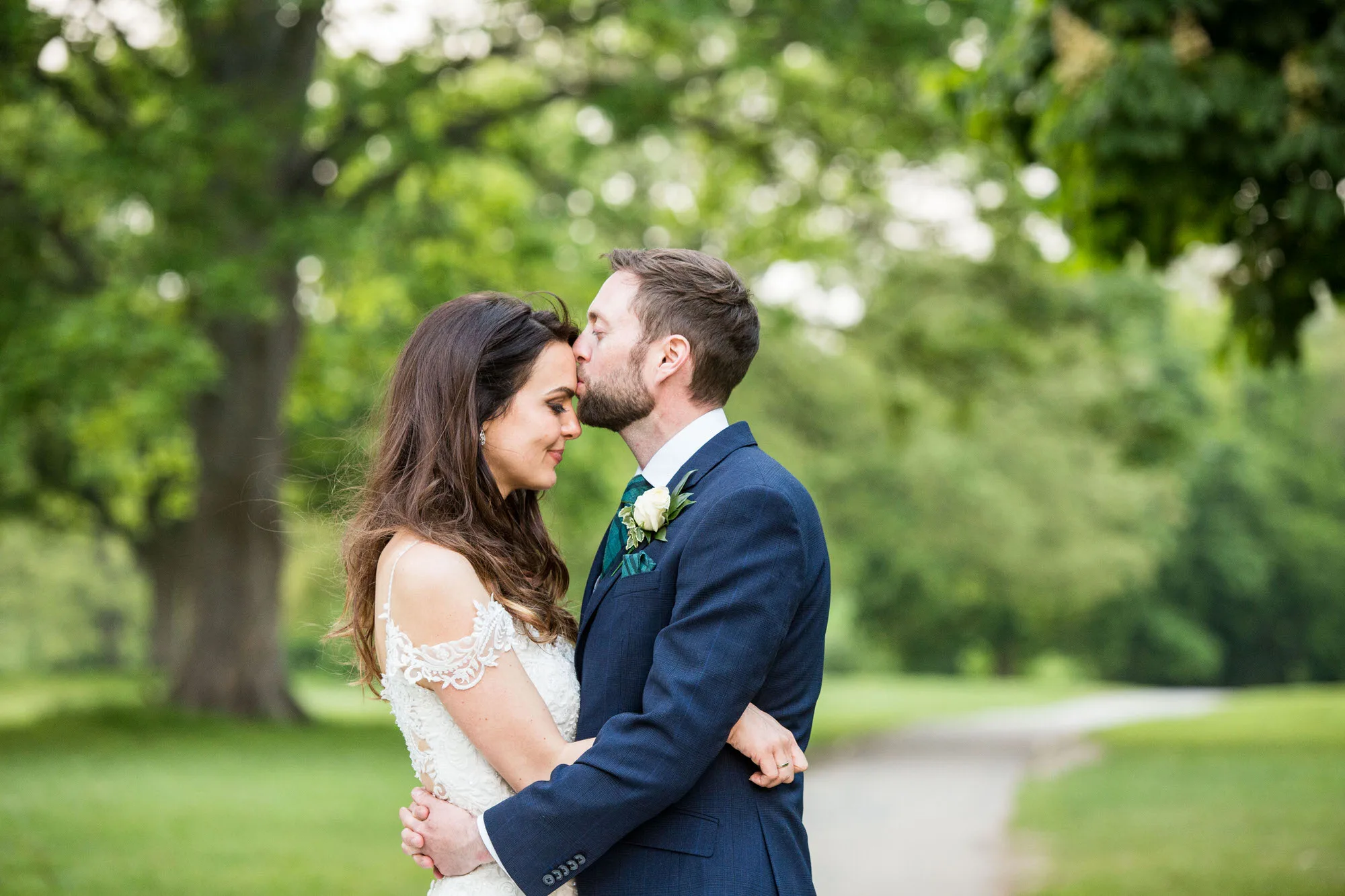 Wedding Photography Packages - Bride & Groom share a moment together in a South London park