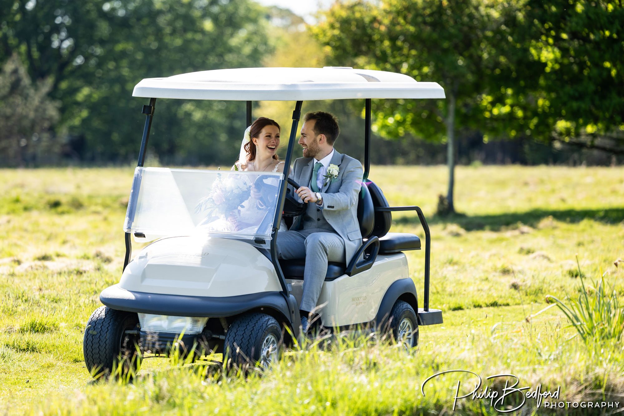 Brookfield Barn Wedding Golf Buggy